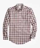 Brooks Brothers Men's Non-iron Regent Fit Dress Stewart Tartan Sport Shirt