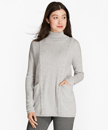 Brooks Brothers Wool-yak-cashmere Cable-knit Sweater