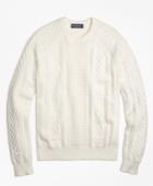 Brooks Brothers Men's Cotton Fisherman Crewneck Sweater