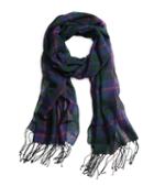 Brooks Brothers Plaid With Double Stripe Scarf