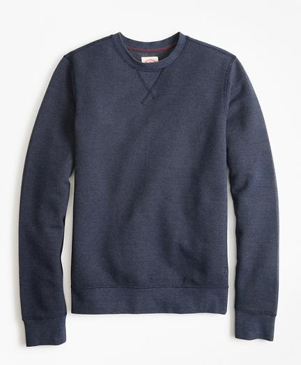 Brooks Brothers Textured Stripe Crewneck Sweatshirt