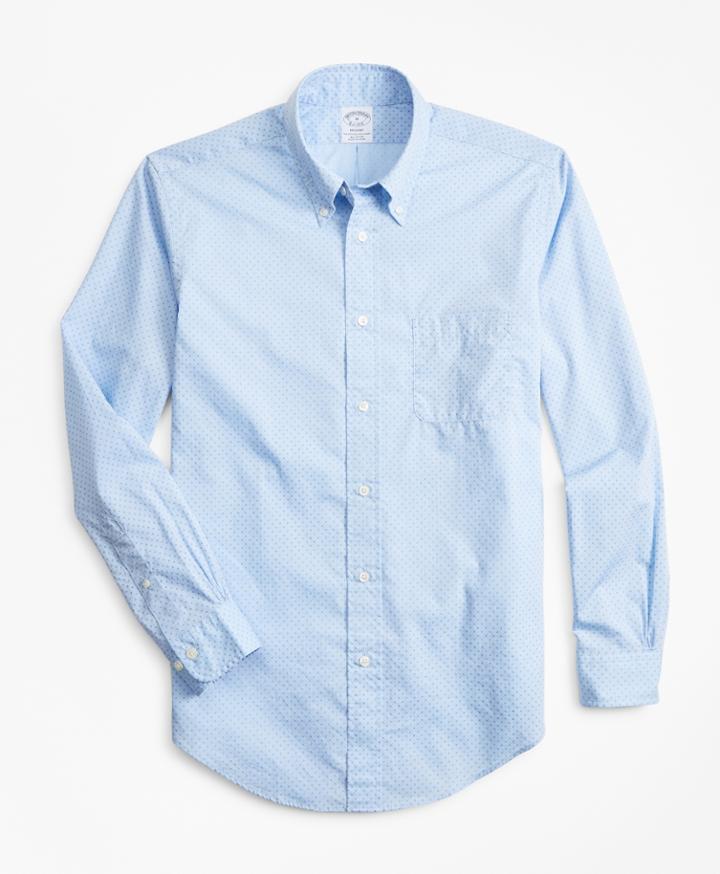 Brooks Brothers Men's Regent Fit Micro-floral Print Sport Shirt