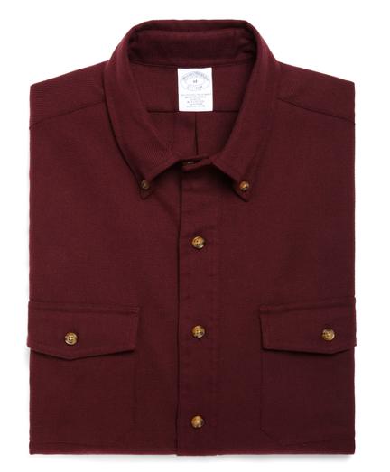 Brooks Brothers Slim Fit Brooksflannel Solid Twill Sport Shirt