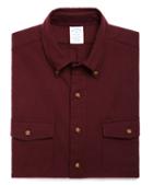 Brooks Brothers Slim Fit Brooksflannel Solid Twill Sport Shirt