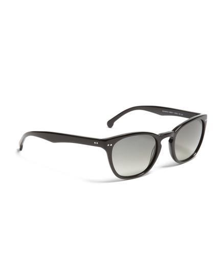 Brooks Brothers Black Square Plastic Sunglasses