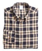 Brooks Brothers Slim Fit Navy Plaid Flannel Sport Shirt