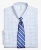 Brooks Brothers Men's Non-iron Extra Slim Fit Alternating Tattersall Dress Shirt