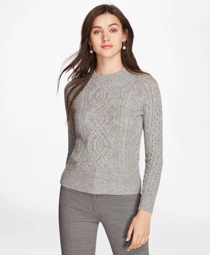 Brooks Brothers Women's Cashmere Fisherman Sweater