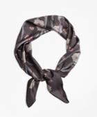 Brooks Brothers Women's Floral Silk Twill Square Scarf