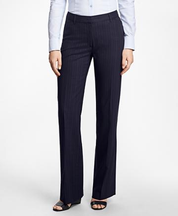 Brooks Brothers Pinstripe High-waisted Brookscool Pants