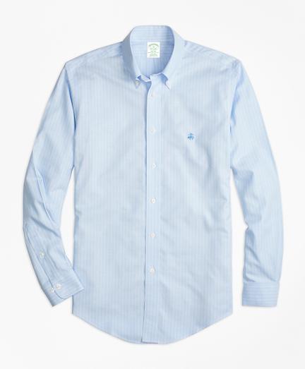 Brooks Brothers Non-iron Milano Fit Oxford Stripe Sport Shirt