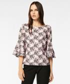 Brooks Brothers Floral-embroidered Striped Cotton-silk Jacquard Blouse