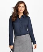 Brooks Brothers Women's Pleated-collar Crepe Blouse