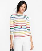 Brooks Brothers Shimmer-stripe Sweater