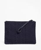 Brooks Brothers Eyelet Cotton Clutch