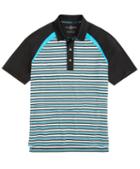 Brooks Brothers Prosport Multistripe Raglan Sleeve Polo Shirt