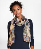 Brooks Brothers Women's Kaleidoscope Floral-print Silk Chiffon Oblong Scarf