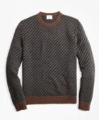 Brooks Brothers Diagonal-stripe Alpaca-blend Crewneck Sweater