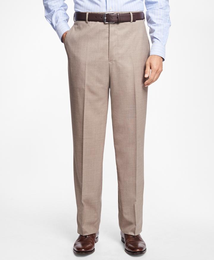 Brooks Brothers Men's Regent Fit Saxxon Wool Trousers