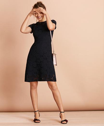 Brooks Brothers Floral Cotton Eyelet Dress