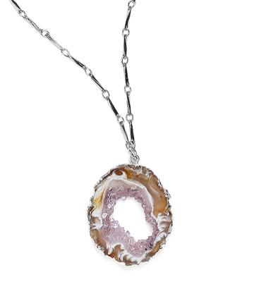 Brooks Brothers Quartz Geode Pendant Necklace
