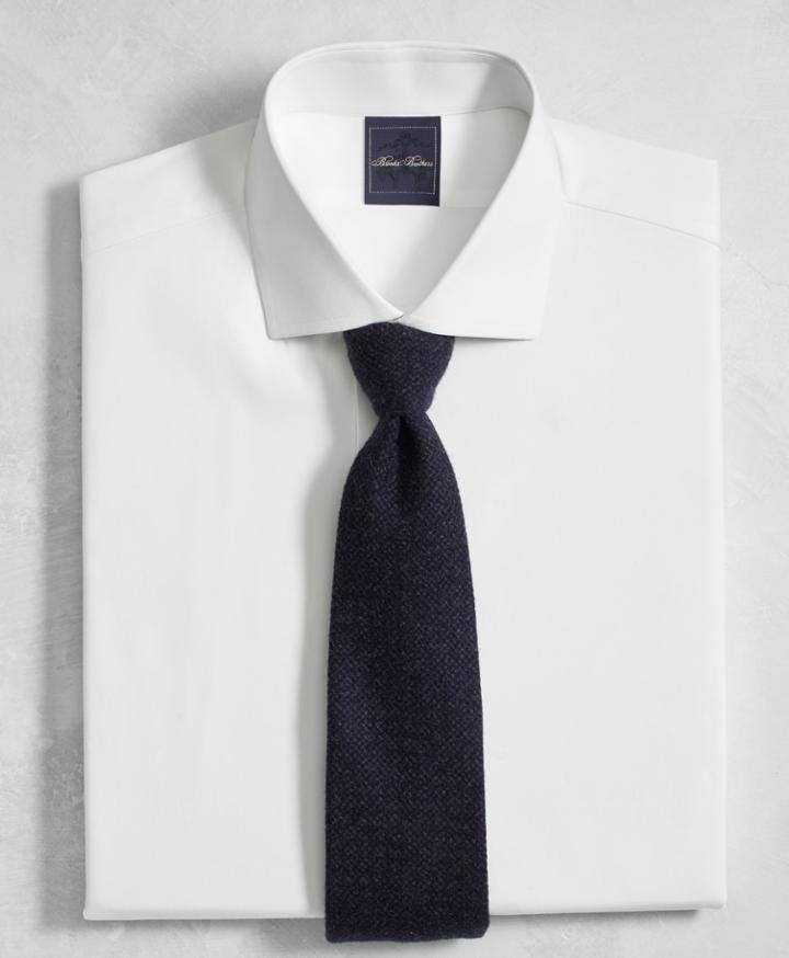 Brooks Brothers Men's Golden Fleece Slim Fitted Dress Shirt, White English Collar