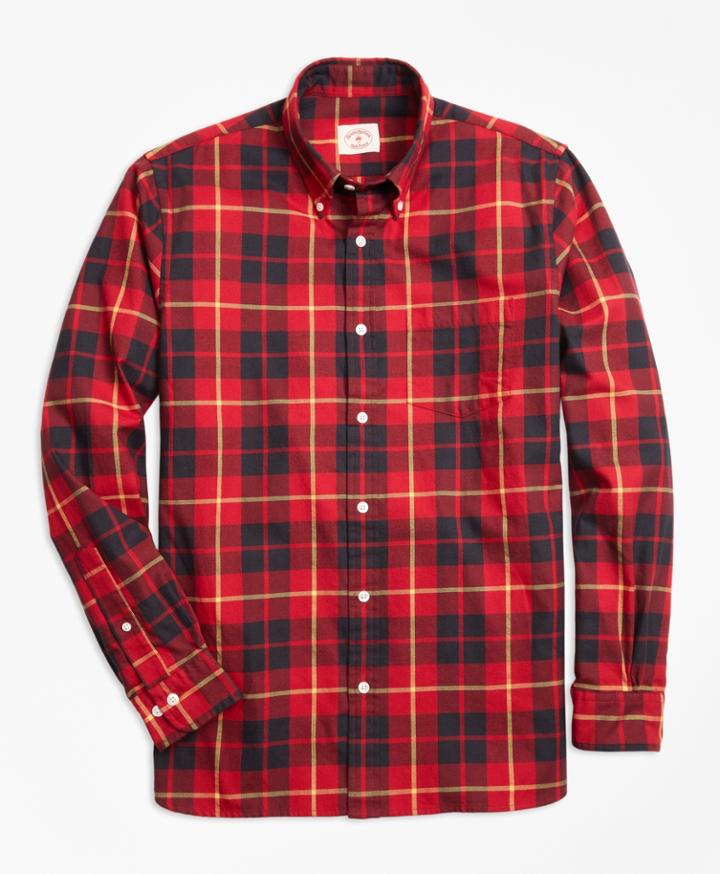 Brooks Brothers Men's Tartan Cotton Flannel Sport Shirt