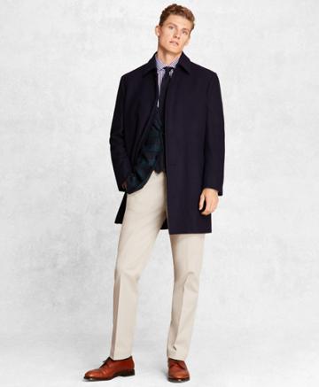 Brooks Brothers Men's Golden Fleece Wool Topcoat