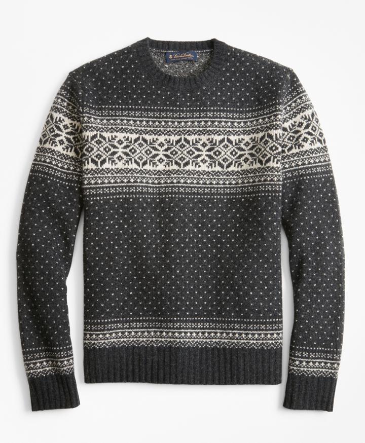 Brooks Brothers Men's Snowflake Crewneck Sweater