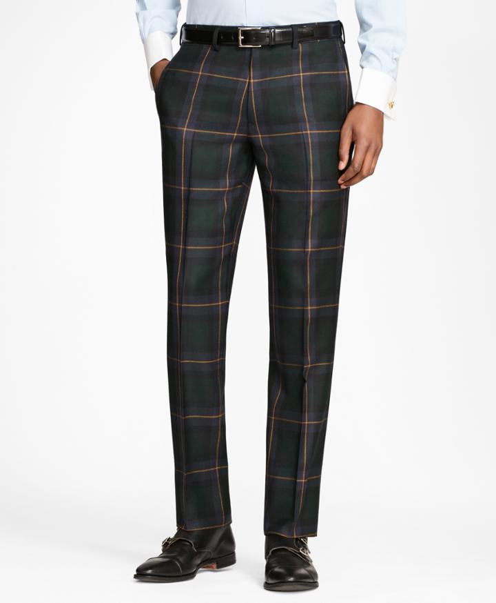 Brooks Brothers Men's Milano Fit Black Watch With Deco Trousers
