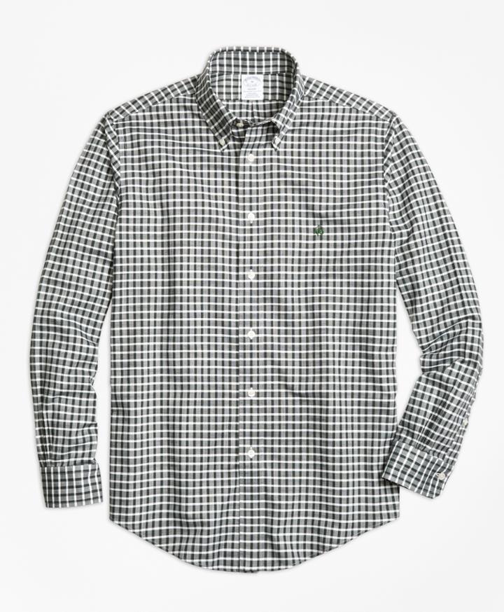 Brooks Brothers Men's Non-iron Regent Fit Check Sport Shirt