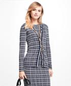 Brooks Brothers Women's Double Jacquard Silk-blend Cardigan