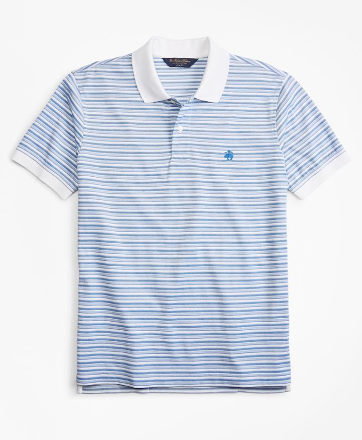 Brooks Brothers Men's Slim Fit Multi-stripe Polo Shirt