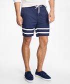Brooks Brothers Hybrid Stripe Swim Trunks