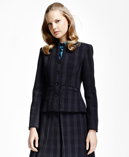 Brooks Brothers Petite Plaid Corded Suit Jacket