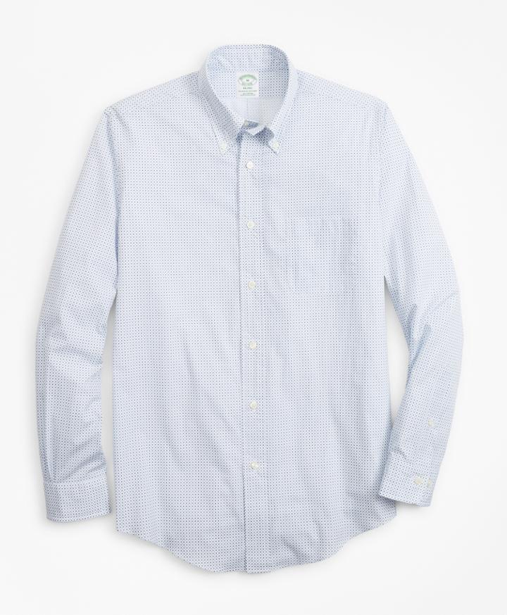 Brooks Brothers Men's Milano Fit Geo Print Sport Shirt