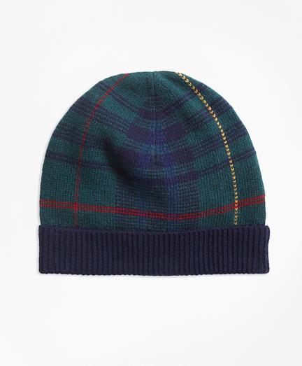 Brooks Brothers Tartan Merino Wool-blend Hat