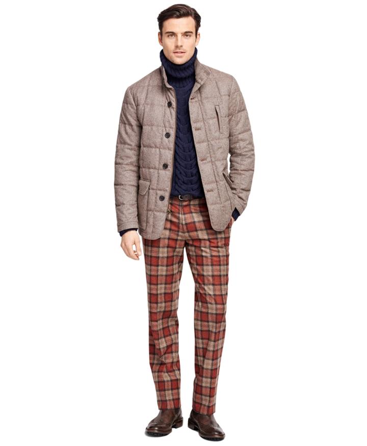 Brooks Brothers Men's Tweed Quilted Jacket