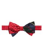 Brooks Brothers Argyle Sutherland And Dots Pre-tied Bow Tie