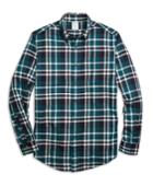 Brooks Brothers Men's Regent Fit Flannel Grid Plaid Sport Shirt