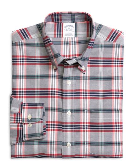 Brooks Brothers Supima Cotton Slim Fit Non-iron Signature Tartan Oxford Sport Shirt
