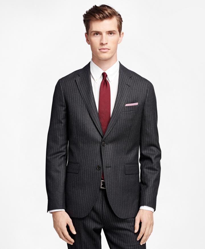 Brooks Brothers Men's Chalk Stripe Suit Jacket