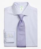 Brooks Brothers Men's Non-iron Extra Slim Fit Sidewheeler Stripe Dress Shirt