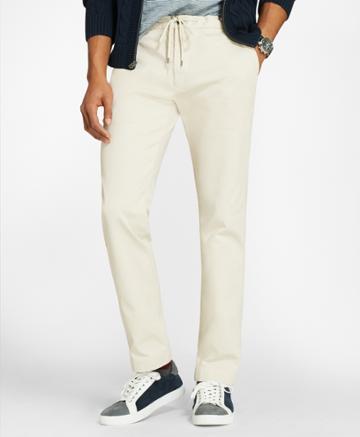 Brooks Brothers Men's Cotton Twill Stretch Joggers