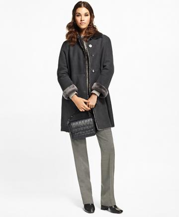 Brooks Brothers Shearling Cocoon Coat