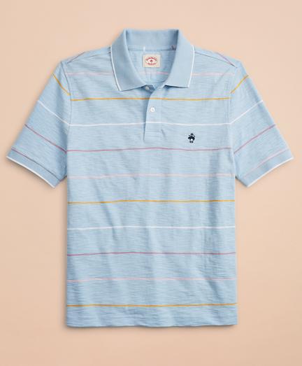 Brooks Brothers Striped Slub Cotton Jersey Polo