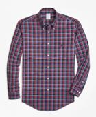 Brooks Brothers Men's Non-iron Regent Fit Macmillan Blue Tartan Sport Shirt