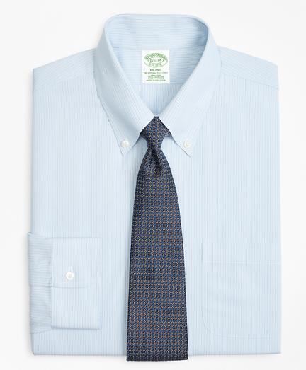 Brooks Brothers Milano Slim-fit Dress Shirt, Non-iron Hairline Alternating Stripe
