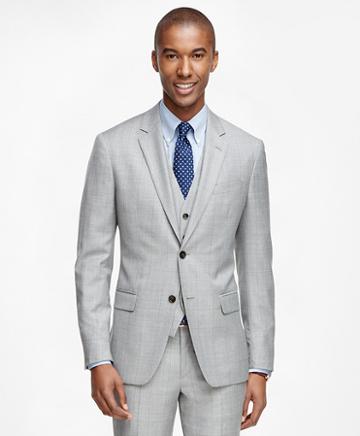 Brooks Brothers Milano Fit Windowpane Three-piece 1818 Suit