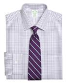 Brooks Brothers Men's Extra Slim Fit Slim-fit Dress Shirt, Non-iron Triple Twin Check